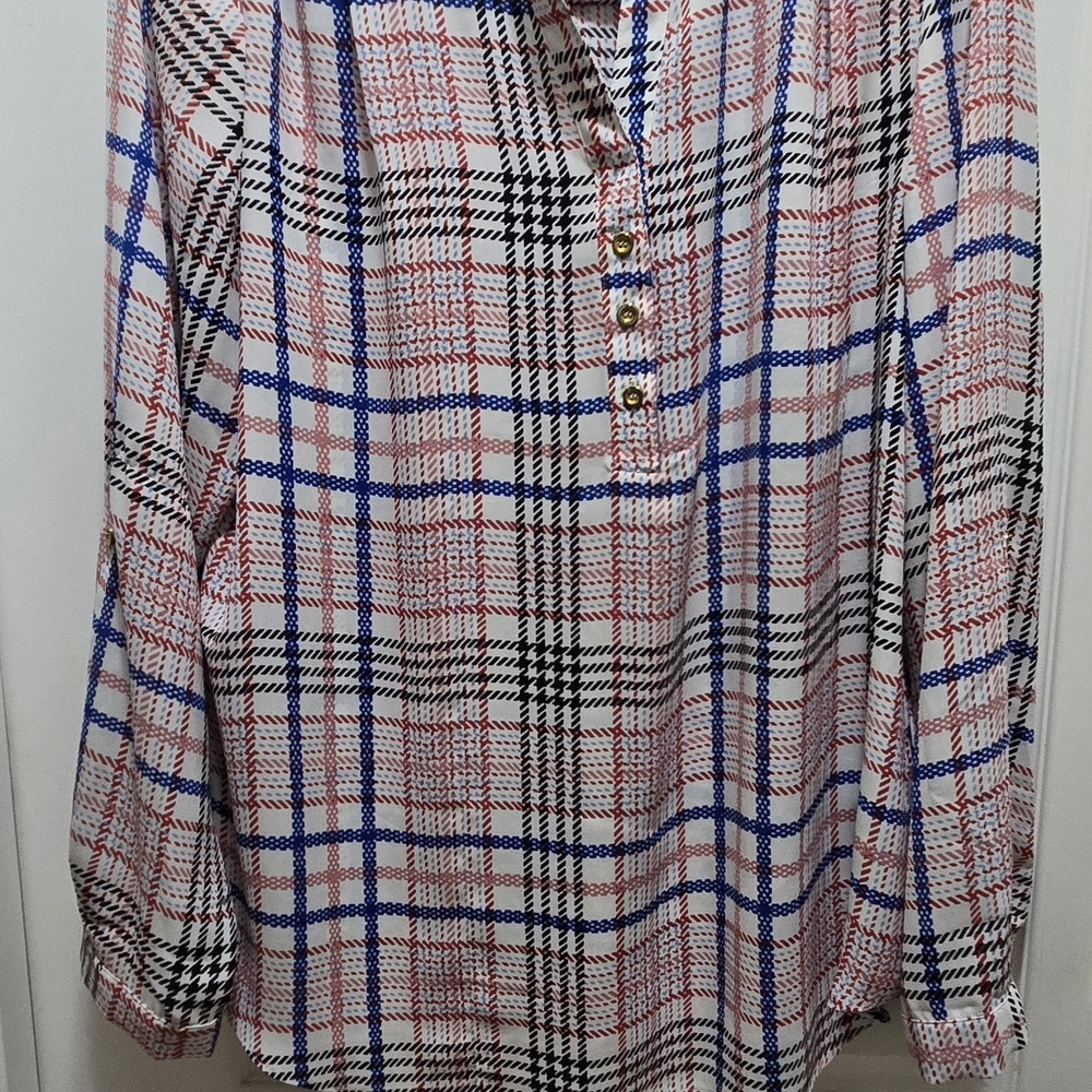 Zac & Rachel Red and Blue Women Tunic Size XL